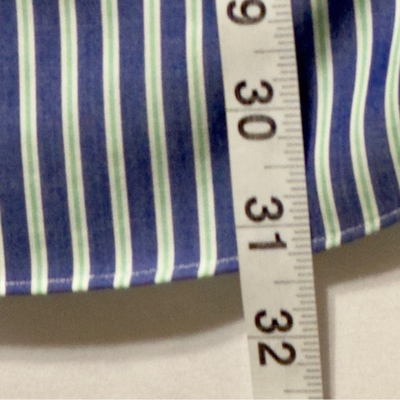 Lauren Ralph Lauren Mens Dress Shirt Size 16.5 Blue Striped ~ Excellent - Picture 5 of 10